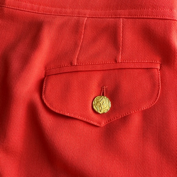 Vintage Escada Margaretha Ley Red Wool High Waist Designer Pants EU 42 - Picture 8 of 13